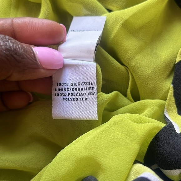 Diane Von Furstenberg Dora Lily Crepe Print Mini Dress Size 2 Faux Wrap - Picture 11 of 11